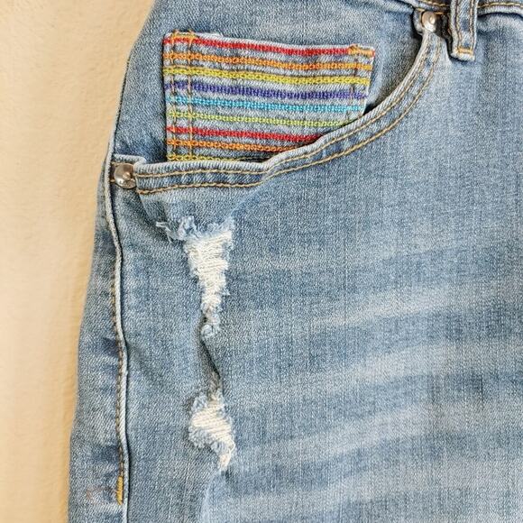 Lane Bryant Flex Magic Waistband Denim Mid-Rise Girlfriend Shorts Plus Size 24 - Picture 3 of 12